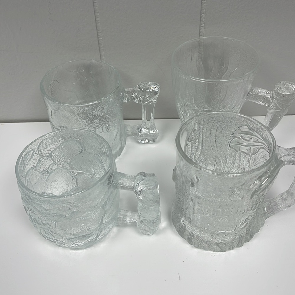 Flintstones Glass Cups For Vintage Collectible Decor.